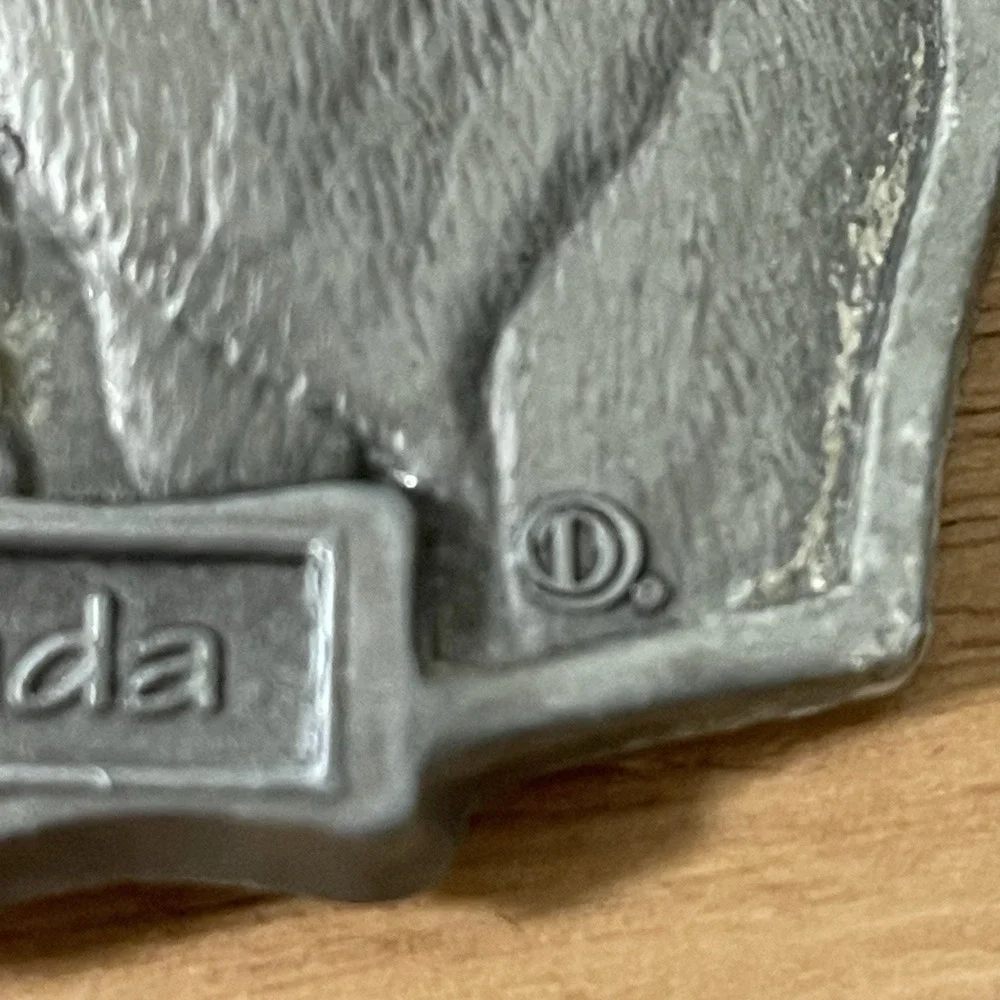 VTG Century  Wolf‎ Scenery Belt Buckle Yucon Canada Stephen Duchene Quote